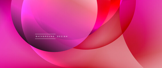 Circle modern geometric abstract background with liquid gradients