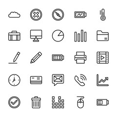 Web and Mobile UI Line Vector Icons 18
