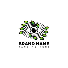Leaf Eye Logo Design Template
