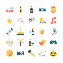 Party Equipment Flat Icons Pack