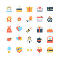 Pack of Festive Flat Icons