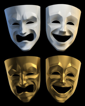 Set of Theater Masks
