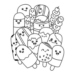 Set of Ice Cream Character