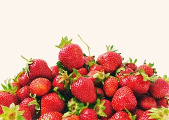 Summer background of ripe red strawberries