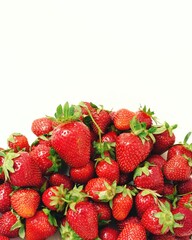 Summer background of ripe red strawberries