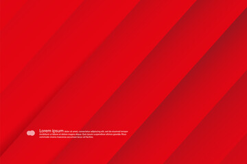 Bright red background with diagonal gradient stripes.