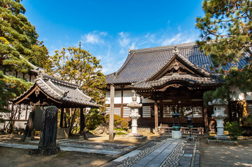 Main hall of Rinno-ji Temple in Sendai, Miyagi, Japan