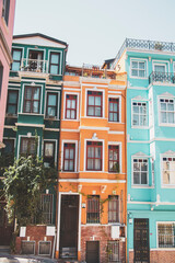 Obraz premium colorful houses in istanbul balat