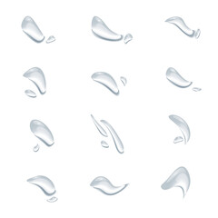realistic water drop vectors isolated on white background ep35