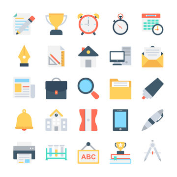 
Education Colored Vector Icons 6
