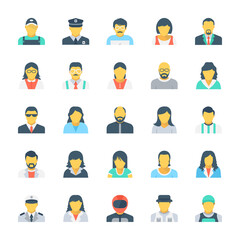 Professions Colored Vector Icons 3