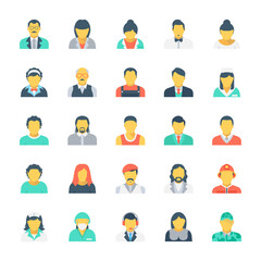 Professions Colored Vector Icons 4