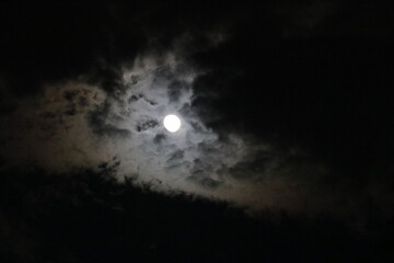 Naklejka na ściany i meble moon and clouds