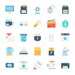 
Electronics Colored Vector Icons 1
