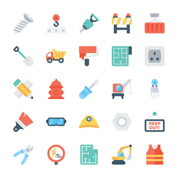 
Construction Colored Vector Icons 3

