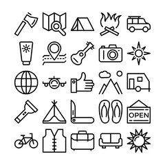 Fototapeta premium Summer and Travel Vector Icons 3
