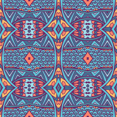 Abstract organic boho style vintage ethnic seamless pattern ornamental