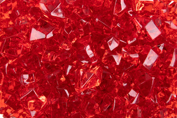 red glass chunks abstract background
