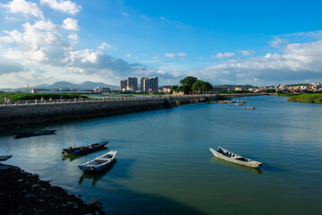 Quanzhou City, China has a thousand year history of stone bridge: Luoyang Bridge.