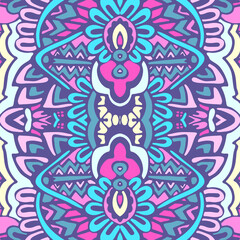 Abstract festive colorful grunge vector ethnic tribal pattern
