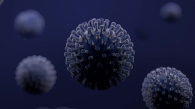 3D rendering of Microstructure of coronavirus
