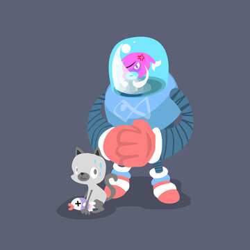 illustration of a Frish vs Cat.