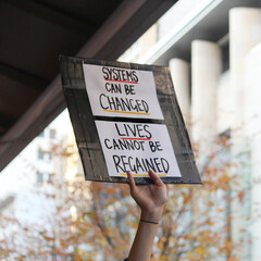 Sydney, NSW / Australia - June 6 2020: Black Lives Matter March. Aboriginal deaths in custody ...