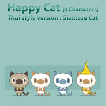 Happy Cats-Siamese Cats.