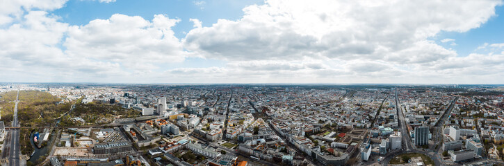 aerial cityscape d photo of Berlin in Germany