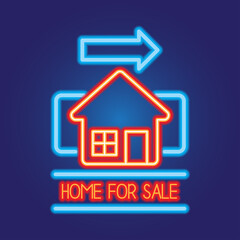 house home for sale neon sign for house for sale plank