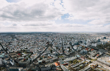 aerial cityscape d photo of Berlin in Germany