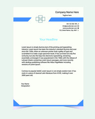 Corporate simple design business letterhead. Creative and modern letterhead with print ready vector template. illustrator template with mockup.