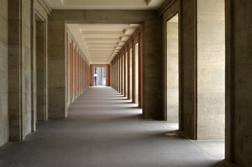Fototapeta premium Weimar, Germany architecture arcarde with no people in the town center
