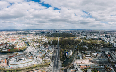 Obraz premium aerial cityscape d photo of Berlin in Germany