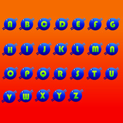 vector alphabet set with colorful letters