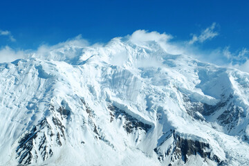 Fototapeta na wymiar Panoramic view of Mount Everest, Himalayas napal