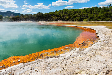 Wai-o-tapu coloured lakes in Rotorua, New Zealand