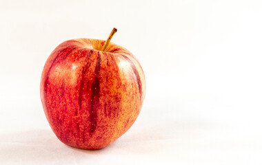 red apple on white background
