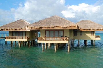 Cottage facade at Dos Palmas island resort in Honda Bay, Puerto Princesa, Palawan, Philippines