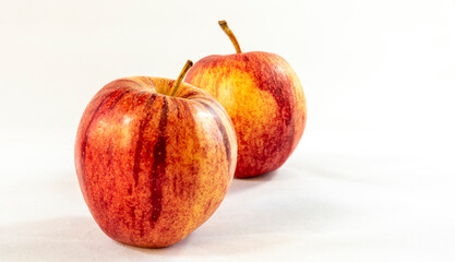 red apple on white background