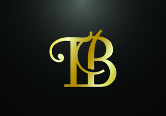 Initial Monogram Letter T B Logo Design Vector Template. T B Letter Logo Design