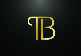 Initial Monogram Letter T B Logo Design Vector Template. T B Letter Logo Design