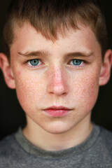 Fototapeta premium Portrait of a handsome caucasian boy