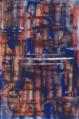 Abstract Painting of White, Blue and Brown