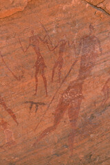 AFRICAN PREHISTORIC ROCK ART IN TASSILI NATIONAL PARK IN ALGERIA