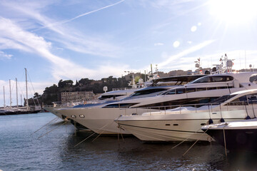Fototapeta premium yachts in port hercule in monaco