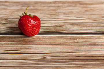 strawberry on wooden background
