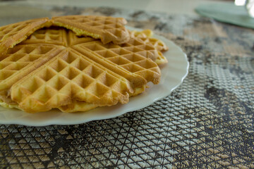 homemade fried pancakes in a plate
