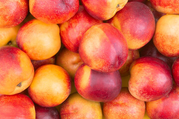 Fresh ripe nectarines background