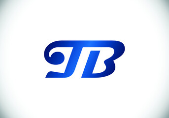 Initial Monogram Letter T B Logo Design Vector Template. T B Letter Logo Design